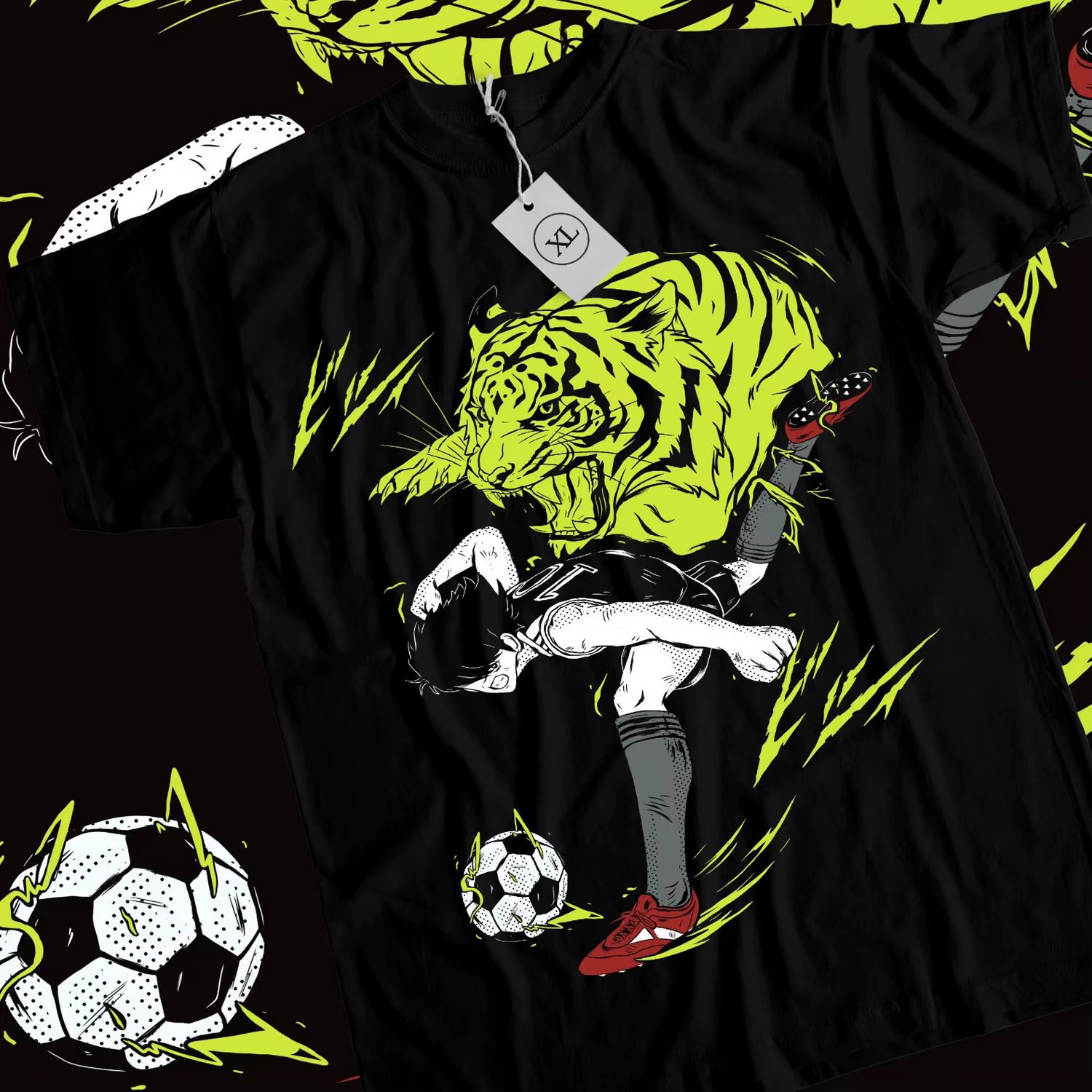Nouveau T-shirt en coton 100% avec motif imprimé 2D Captain Tsubasa