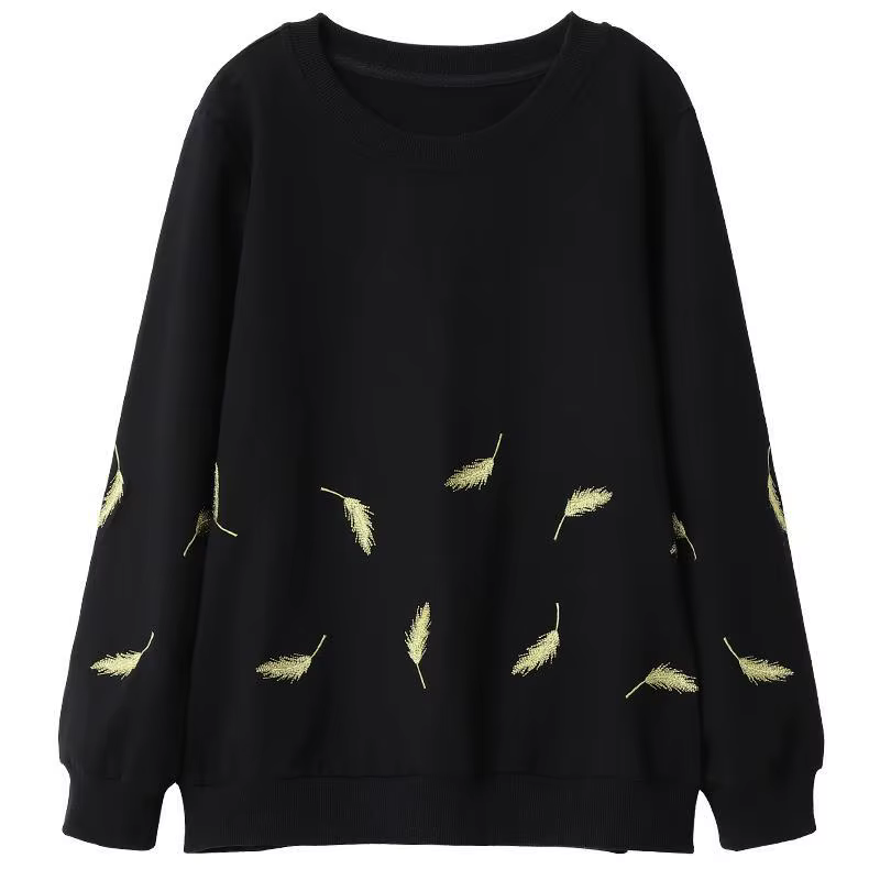 Sweat-shirt noir pour femmes