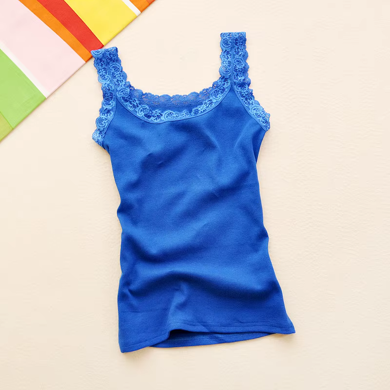 T-shirt en dentelle multicolore pour femme