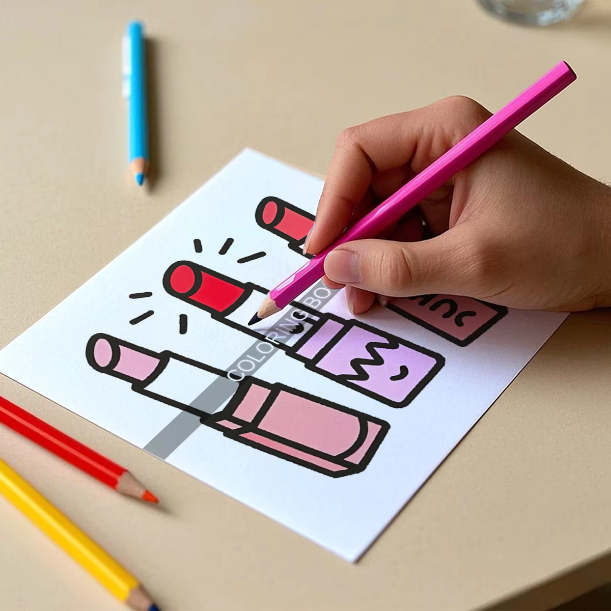 Livre de coloriage sur le thème rose pour adultes – 24 pages d'amusement et de relaxation