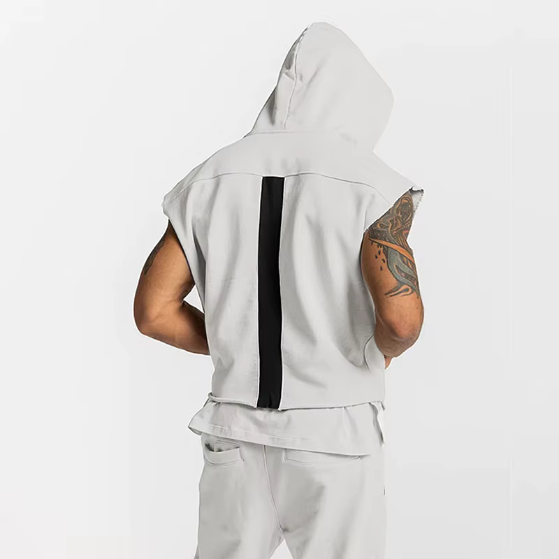 Débardeur à capuche en coton pour homme
