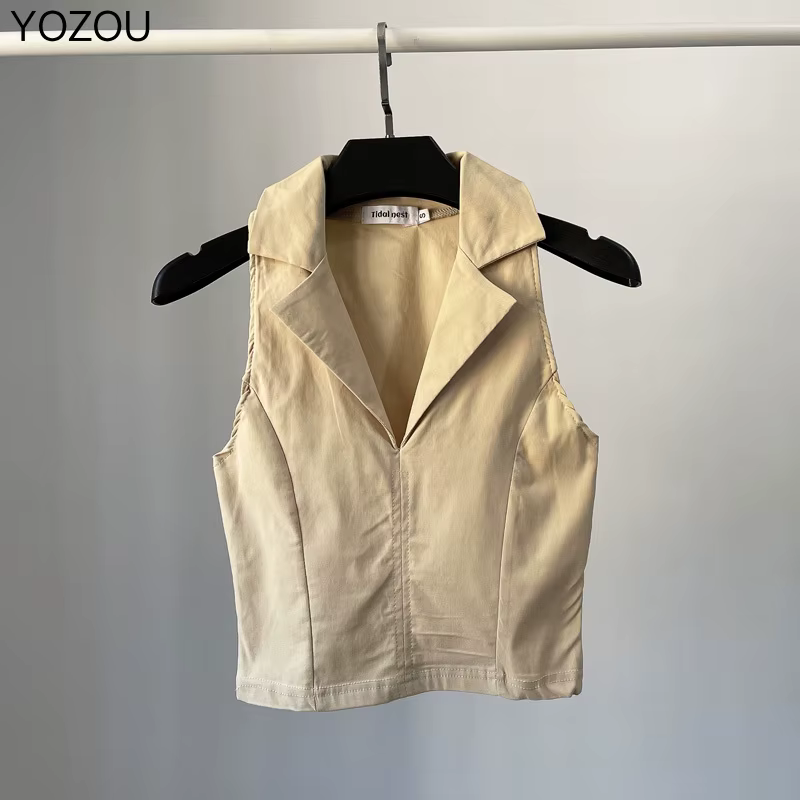 YOZOU – Polo en coton sans manches