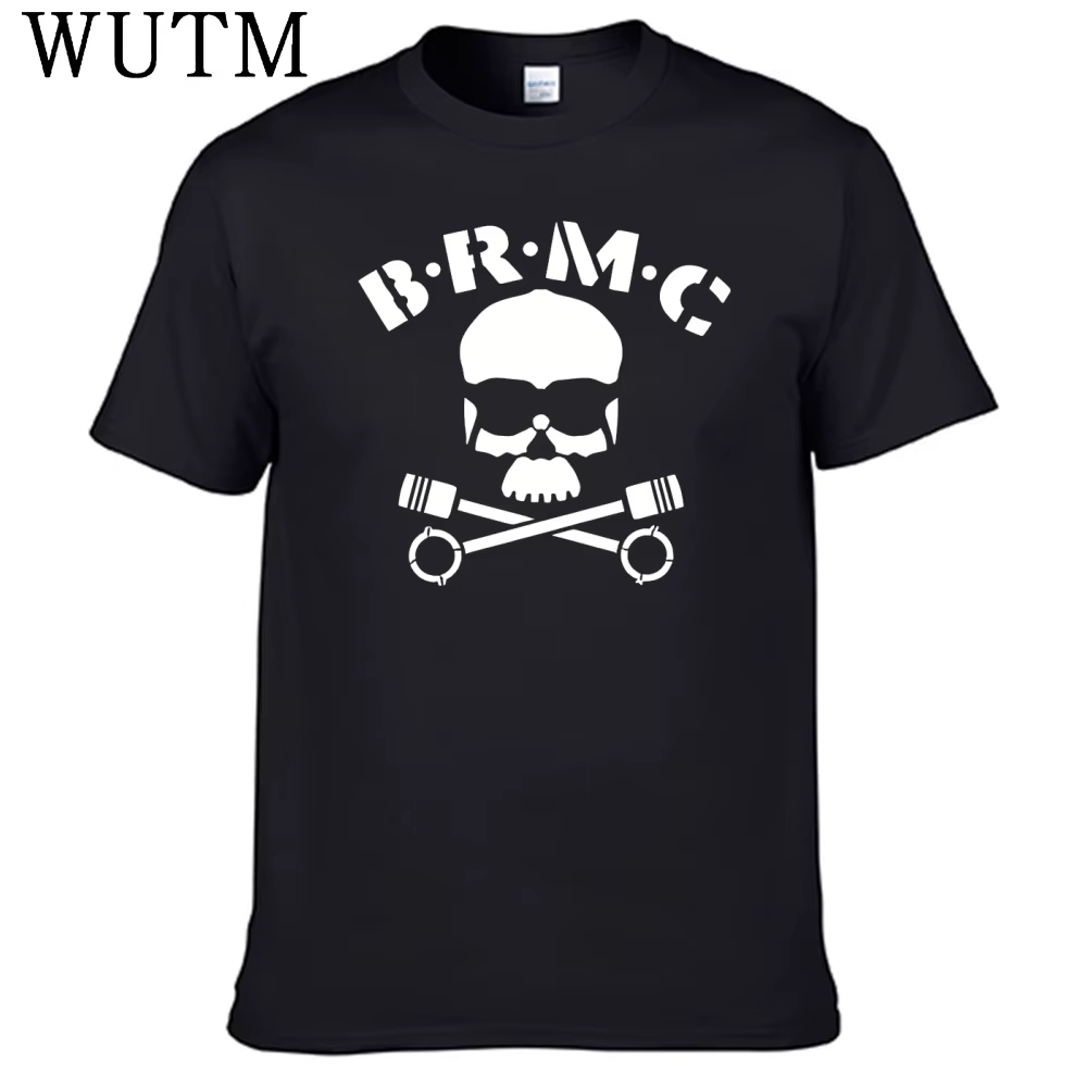 T-shirt noir Rebel Motorcycle Club pour hommes, 100% coton