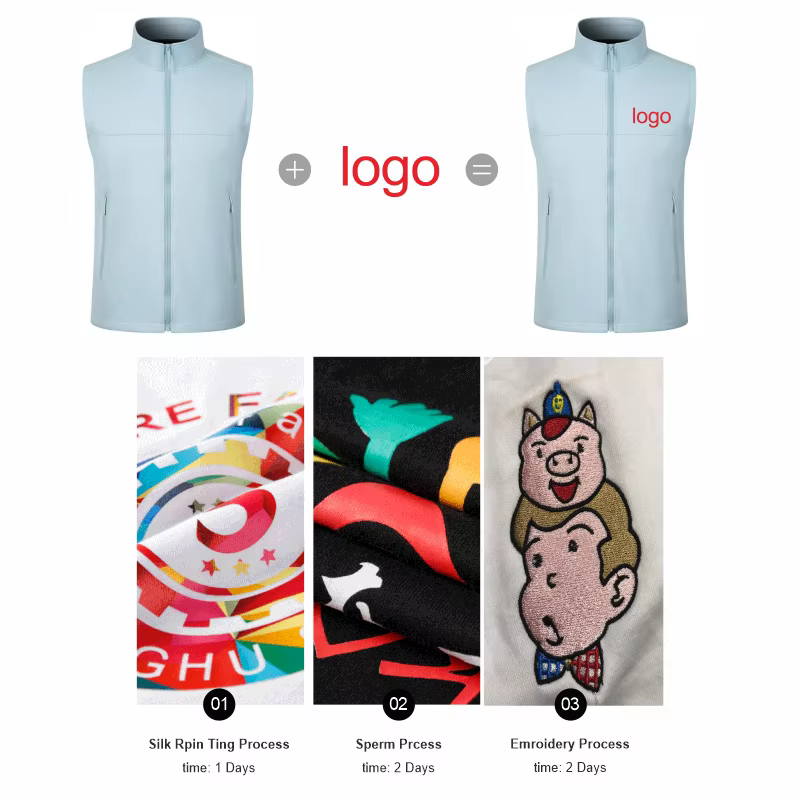 Nouveau Style doudoune Logo d'équipe personnalisé veste sans manches décontractée motif imprimé manteau résistant au froid texte de marque d'entreprise ELIKE