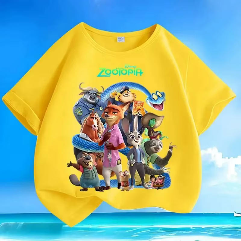 T-shirt pour enfants, design de dessin animé Zootopia