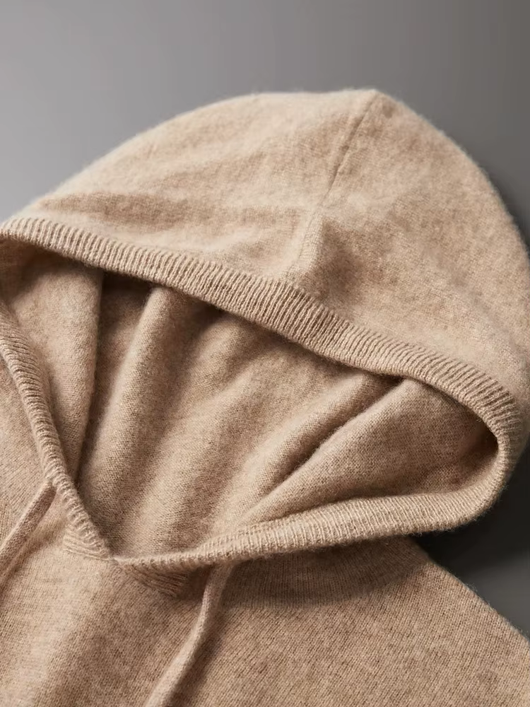 100% laine mérinos haute qualité hommes sweats à capuche printemps automne pull