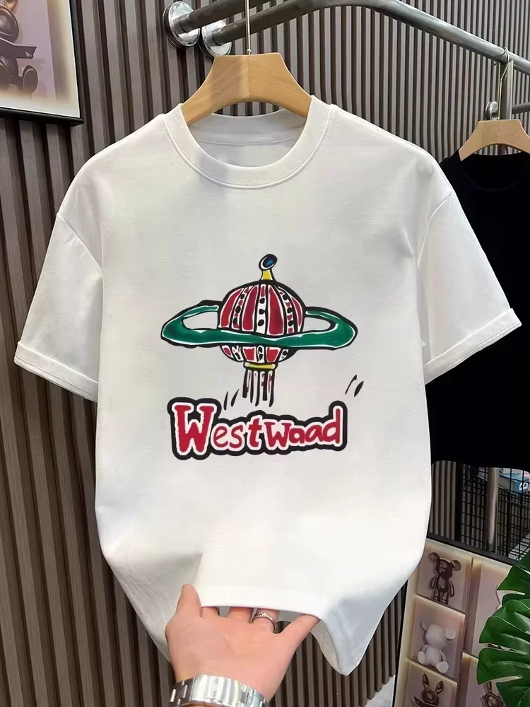 T-shirt décontracté à col rond et manches courtes