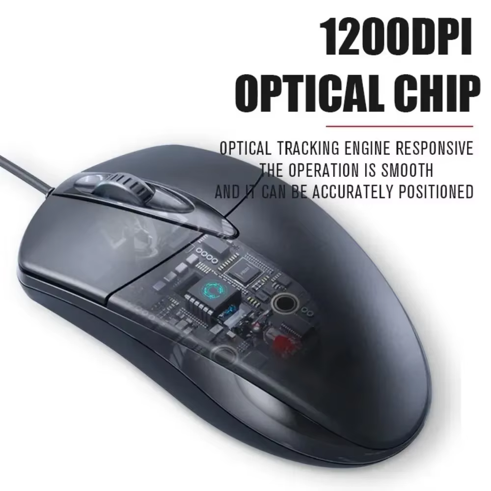 1.2M USB souris filaire optique ordinateur portable bureau à domicile souris anti-dérapant rouleau 3D 1200DPI jeu Mause accessoires informatiques pour PC de bureau