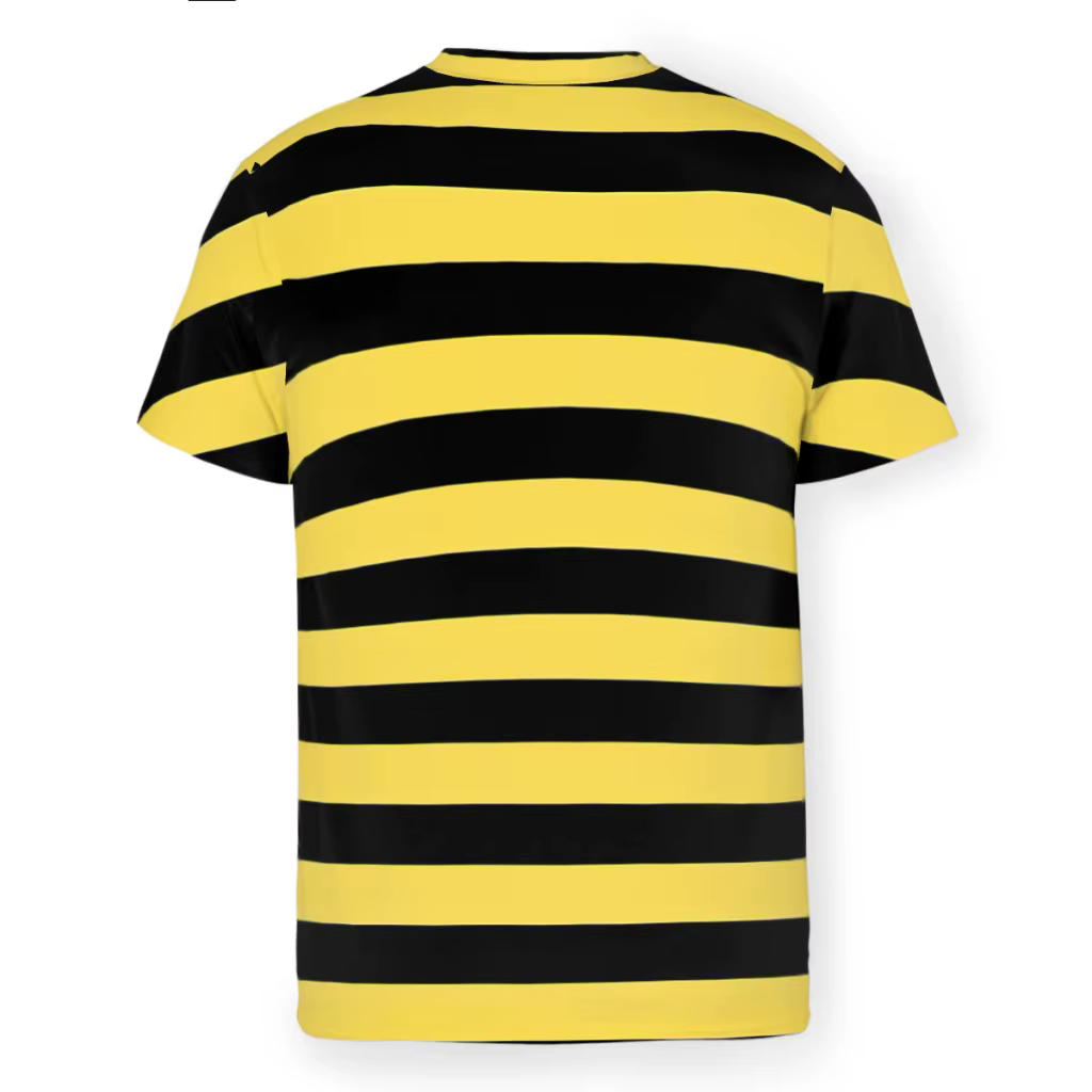 T-Shirt en Polyester pour Homme et Femme, Hipster, Noir et Jaune, à la Mode