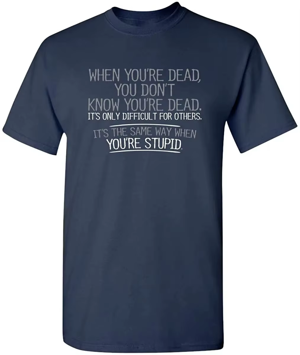 T-shirt imprimé humoristique pour homme