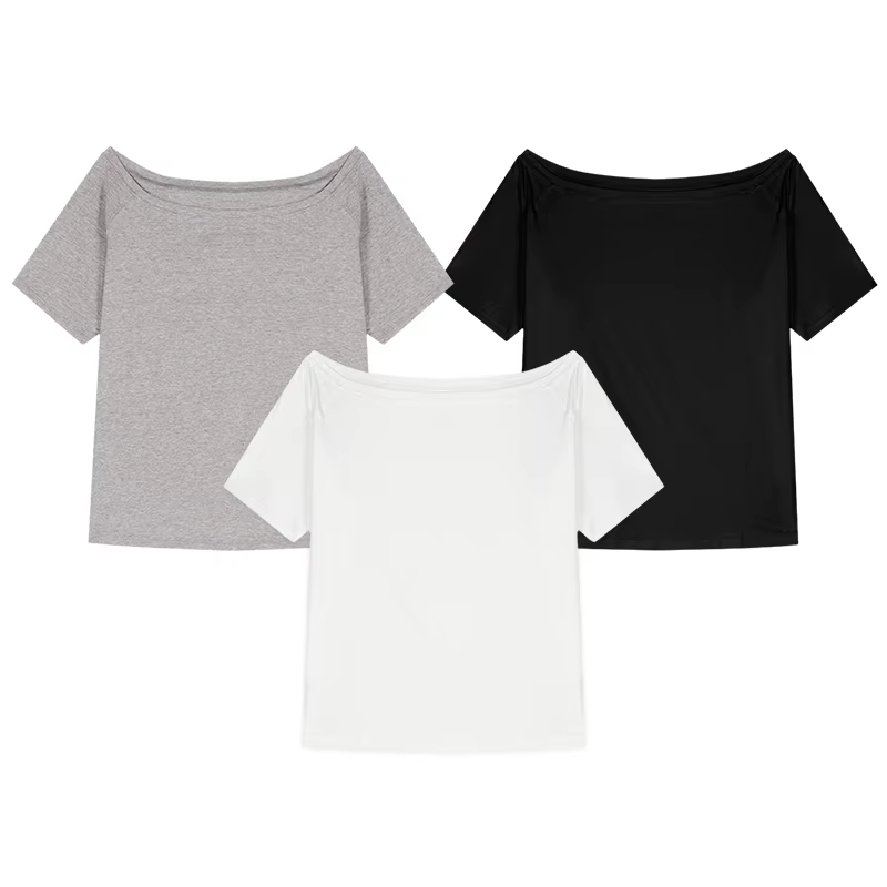 T-shirts à épaules inclinées pour femmes