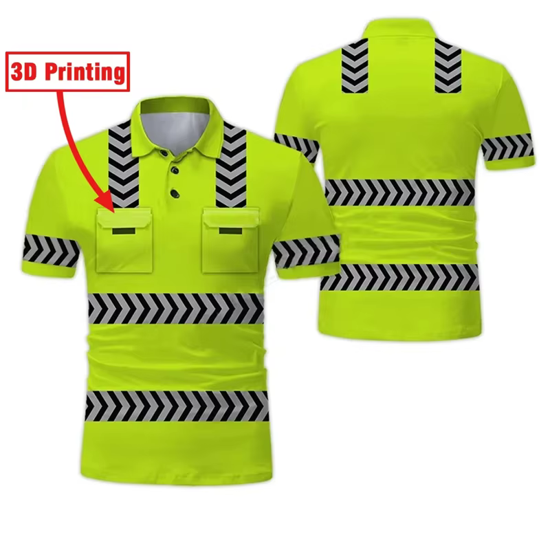 Faux projet uniformes de travail pelle impression 3D Cosplay surdimensionné hommes Polo à manches courtes haut t-shirt respirant uniforme vêtements