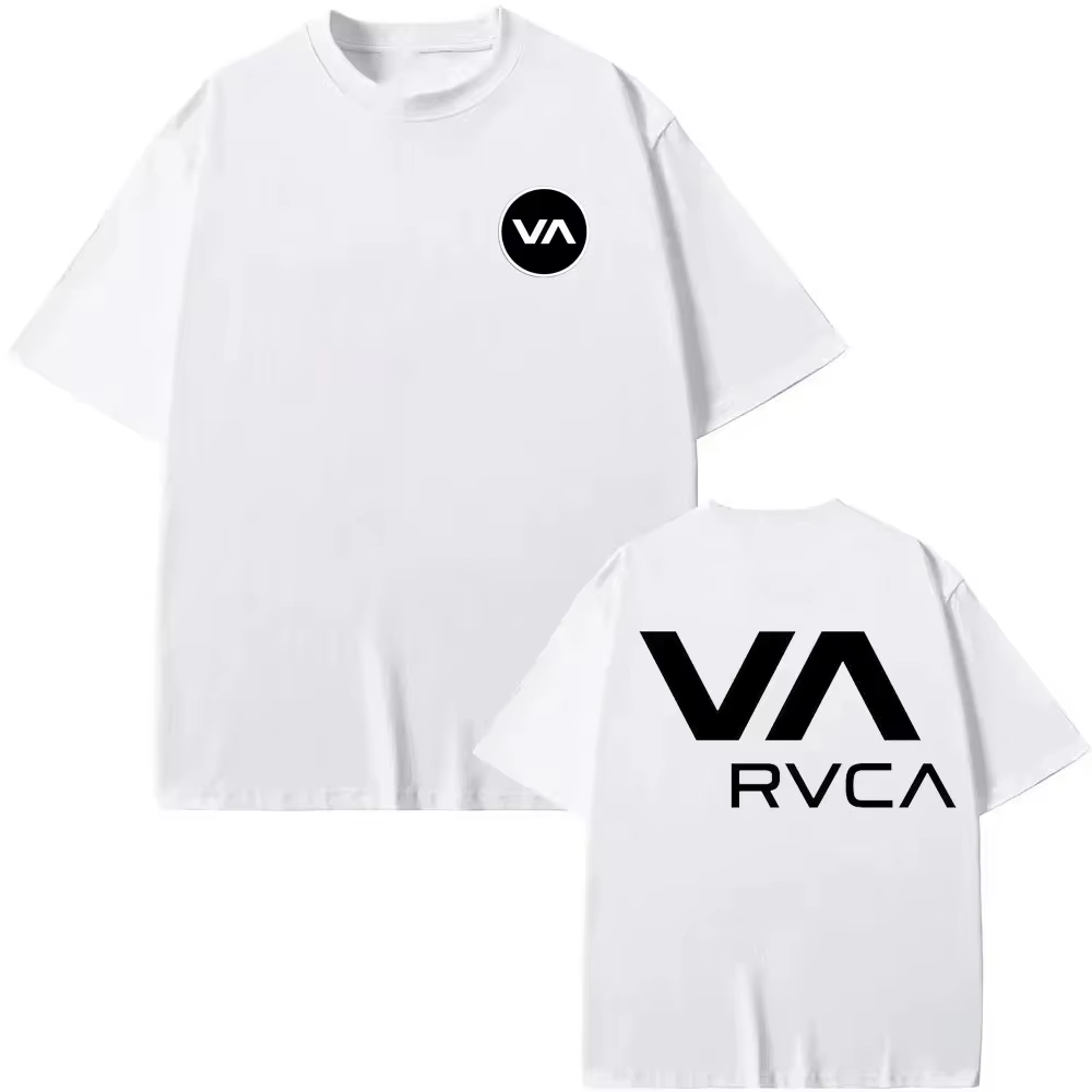 T-shirt RVCA noir en coton pour l'été