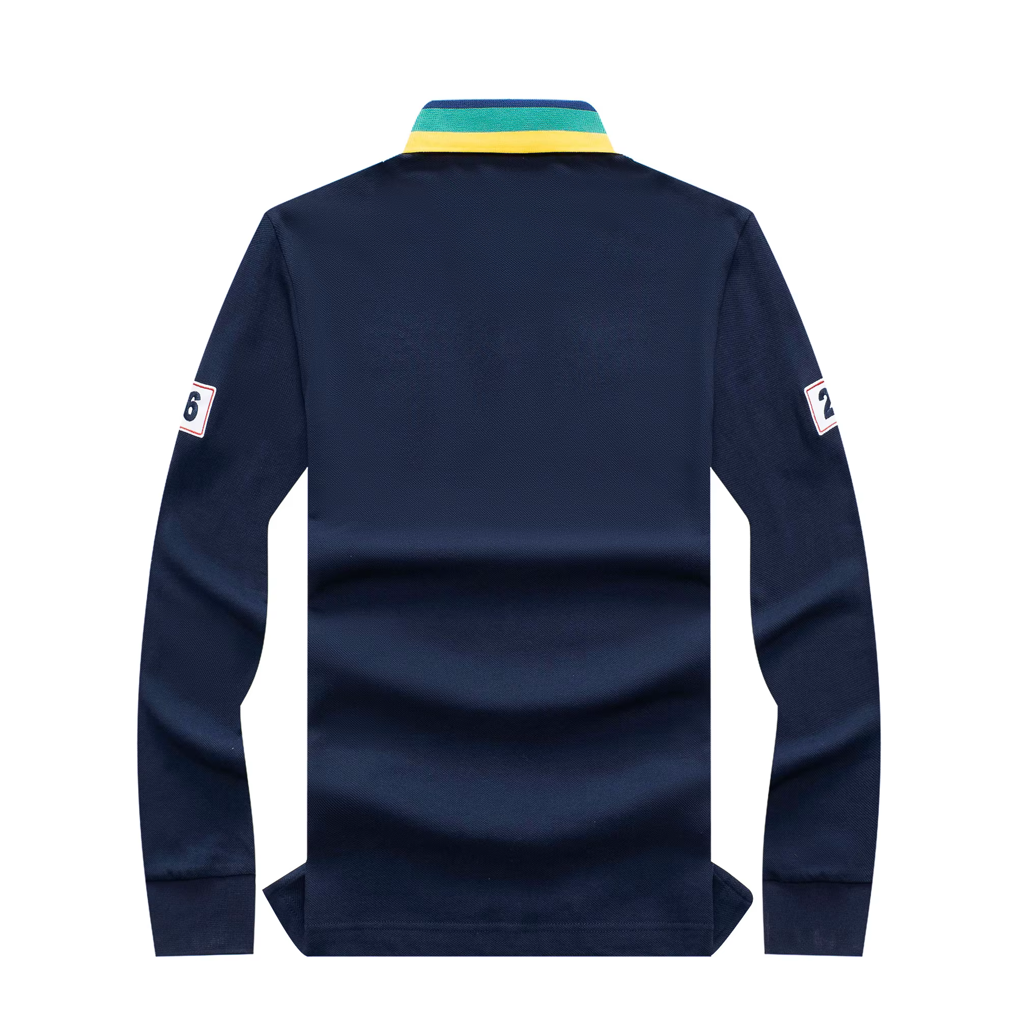 Chemises polo longues en coton 100% pour hommes