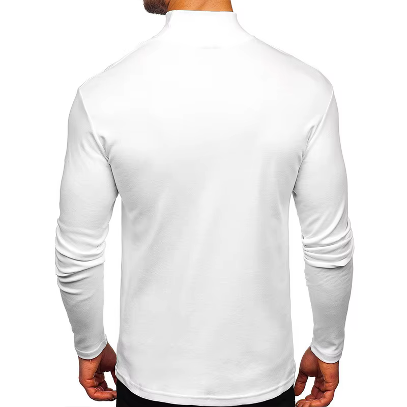 T-shirt à manches longues et col roulé pour homme
