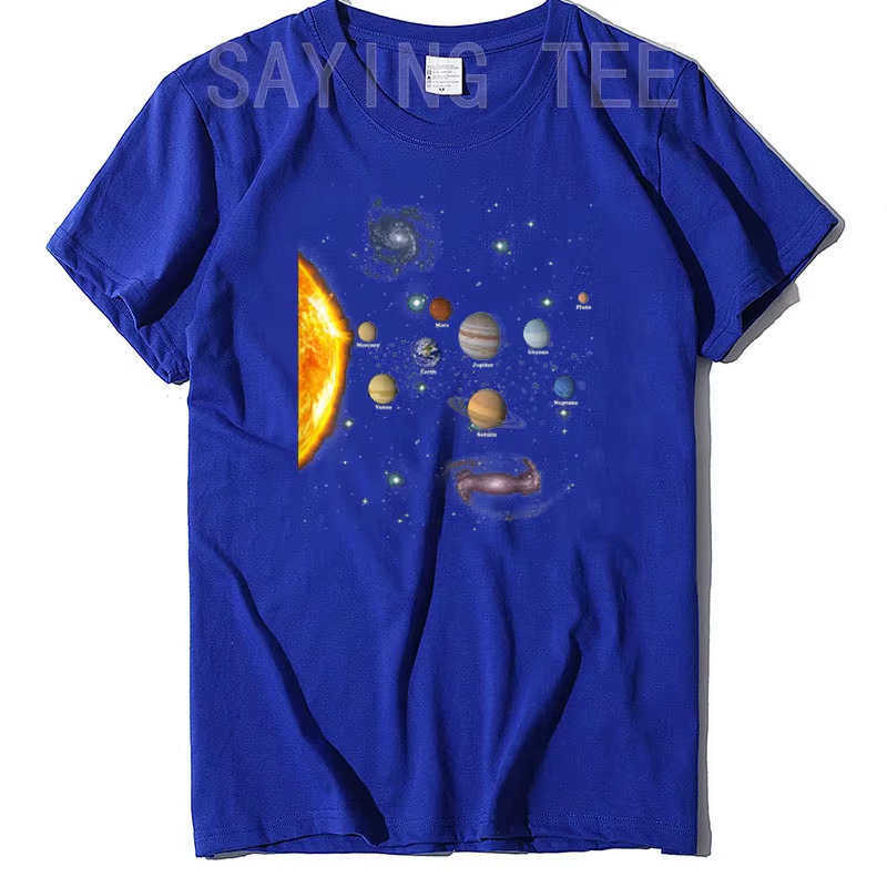 T-shirt du système solaire pour garçons et filles
