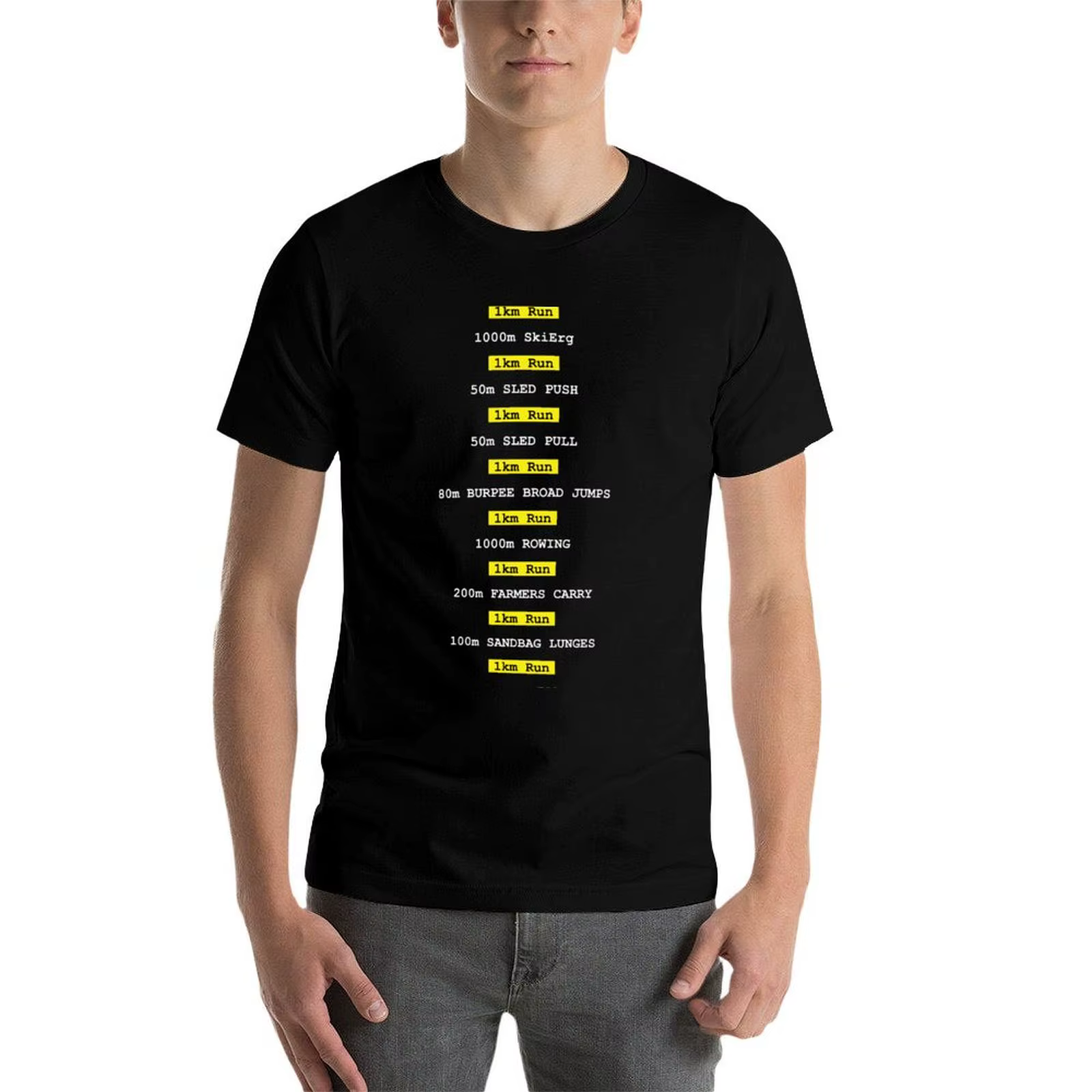 Hyrox T-Shirt Fitness T-Shirt homme décontracté chemise course homme t
