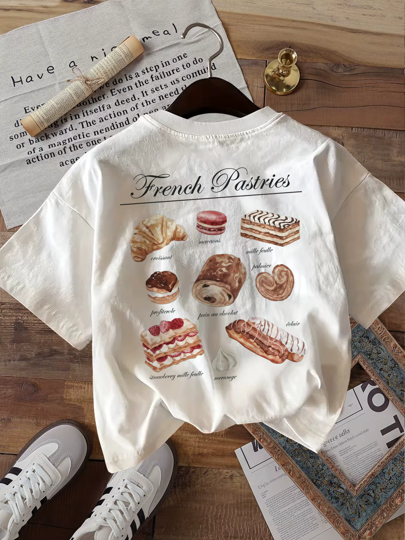 T-shirt imprimé Pâtisseries Françaises