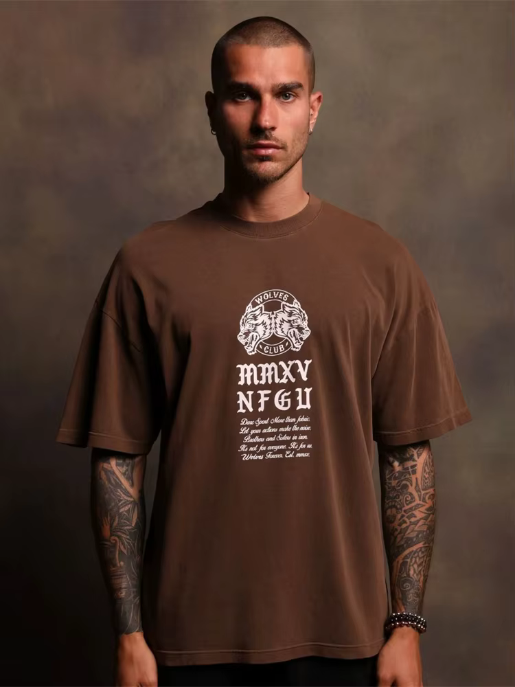 DARC sport décontracté ample à la mode T-shirt en coton à manches courtes