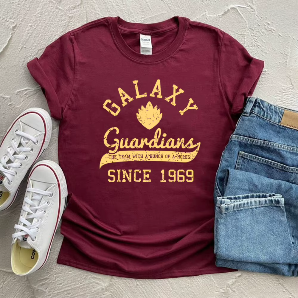 T-shirt unisexe Galaxy Guardians Since 1969, logo graphique des gardiens, chemise à manches courtes pour hommes et femmes, haut de film Smile Hero, cadeau GérGift