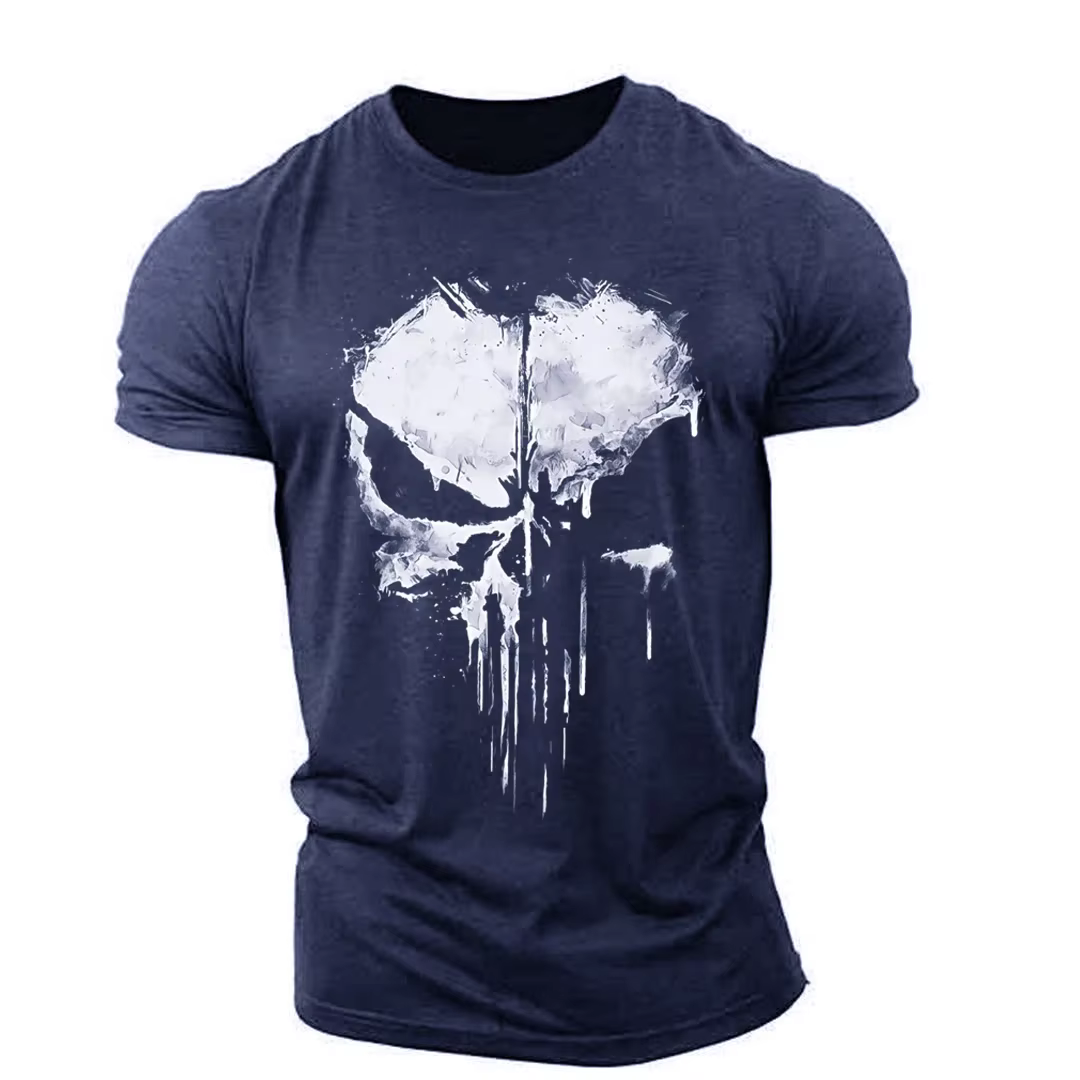T-shirt Homme Imprimé Crâne 3D Style Streetwear Extensible Léger Respirant Coupe Ample Tendance 2023
