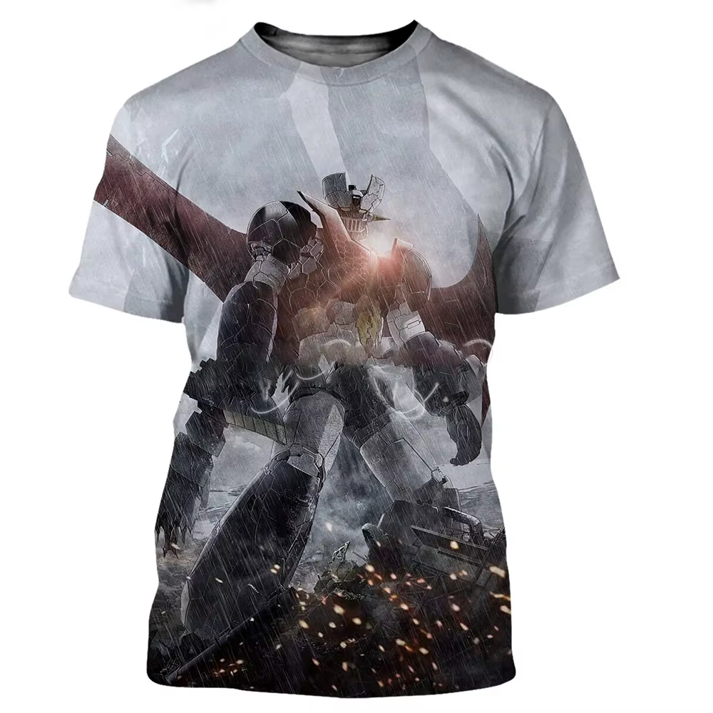 Mazinger Z T-shirt pour hommes mode d'été 3D imprimé à manches courtes Top t-shirts Style Harajuku T-shirt surdimensionné vêtements pour hommes de rue