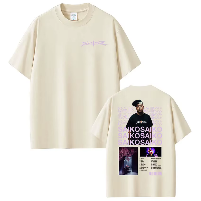 Rappeur SAIKO Album Tour 2025 Merch T-shirt hommes Hip Hop musique à manches courtes