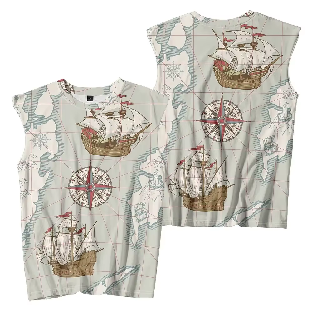 Débardeur graphique ancre nautique pour hommes