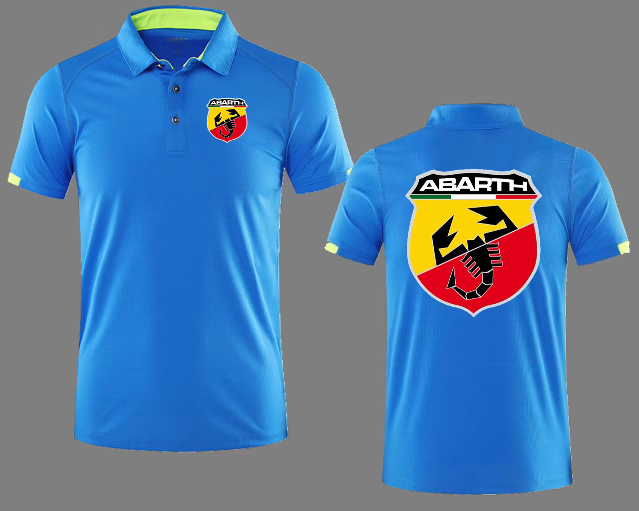 Polo Abarth Scorpion à séchage rapide pour homme, maillot de golf, respirant, pour le sport et les groupes d'entreprise 00BB