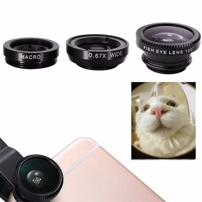 Objectif de téléphone Fisheye 3 en 1