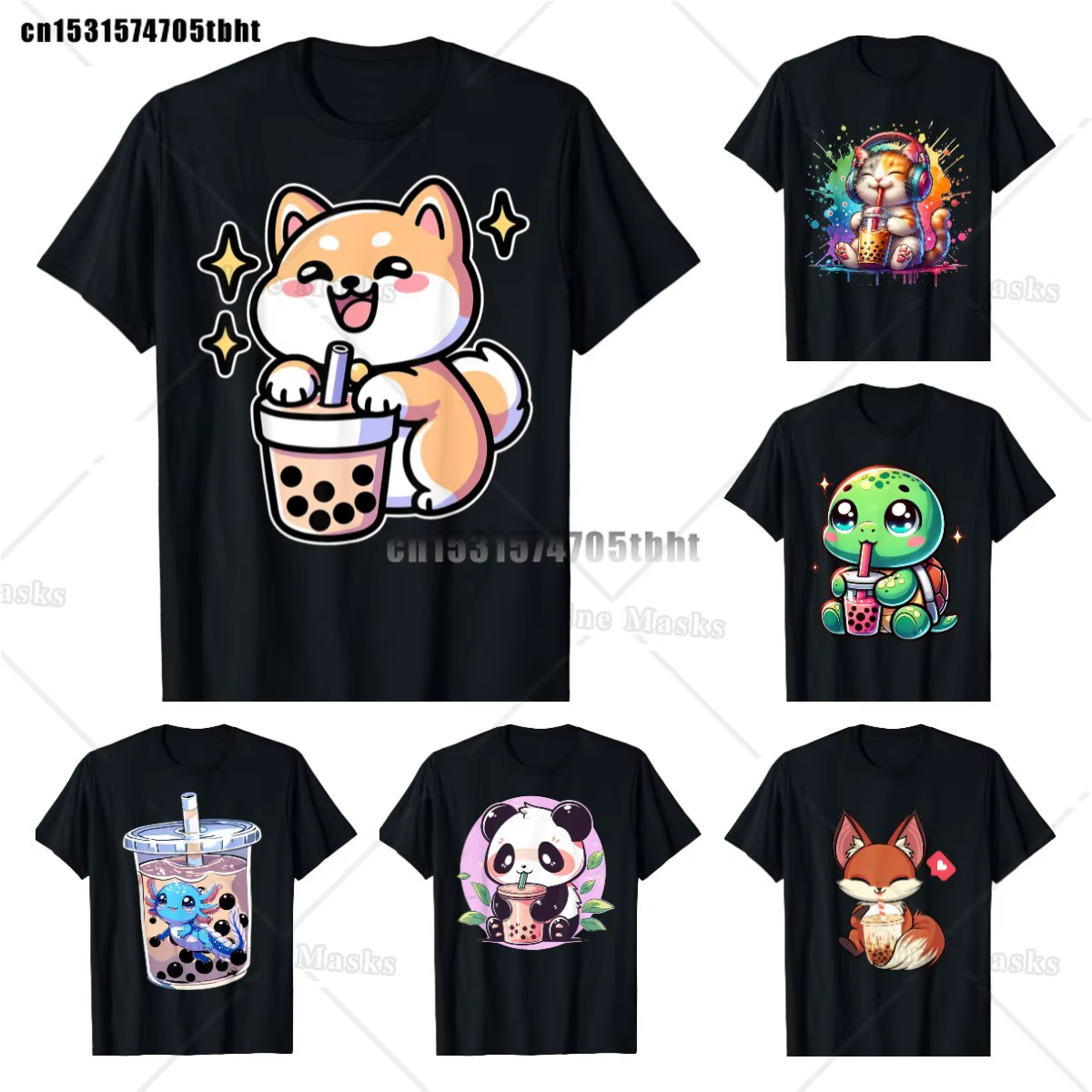T-shirt japonais Kawaii Corgi Dog