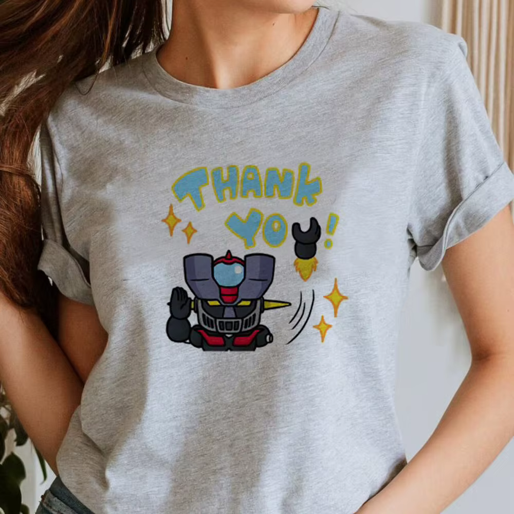 Mazinger z t-shirt fille rétro esthétique Punk coloré confortable années 80