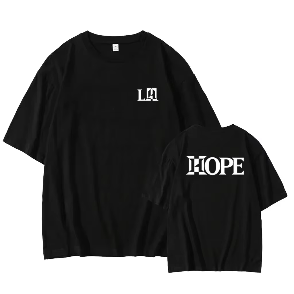Hope on The Stage Street Kpop Fan Top Hommes Femmes T-Shirt J-HOPE LA World Tour Happy JIN Imprimé graphique O-cou Été