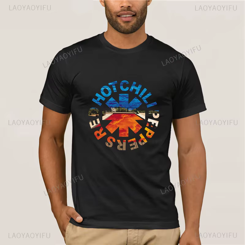 T-shirt RHCP Rock Band Red Hot Chili Peppers en coton incroyable pour homme