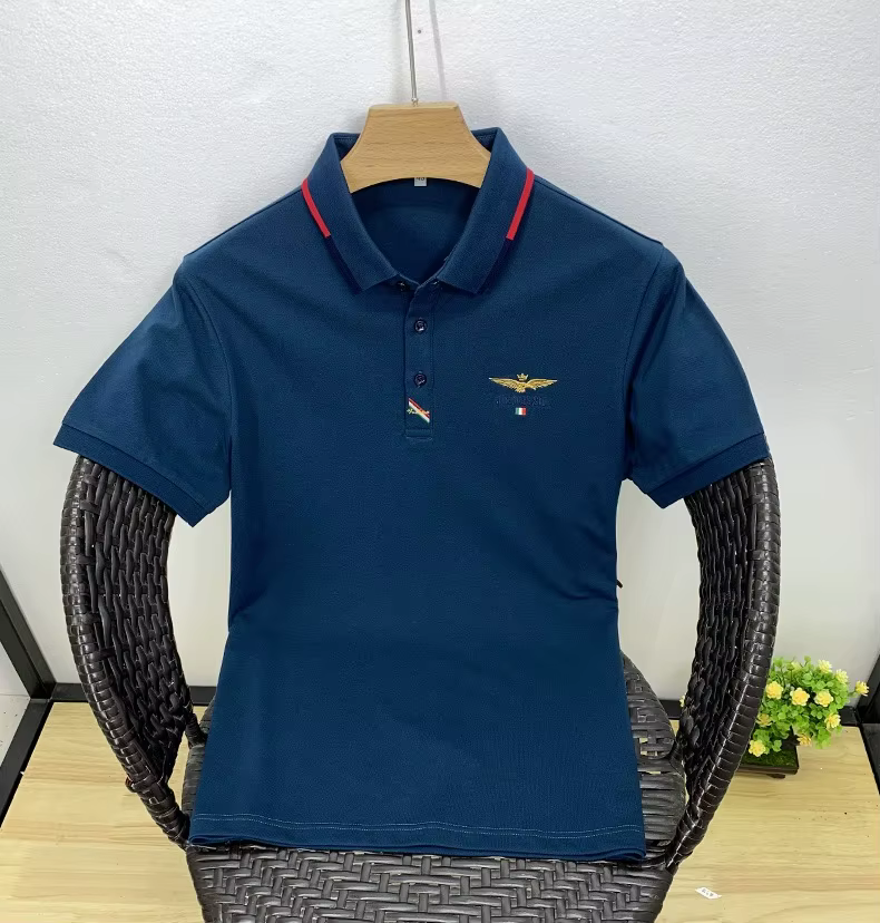 Polo en pur coton à manches courtes pour hommes