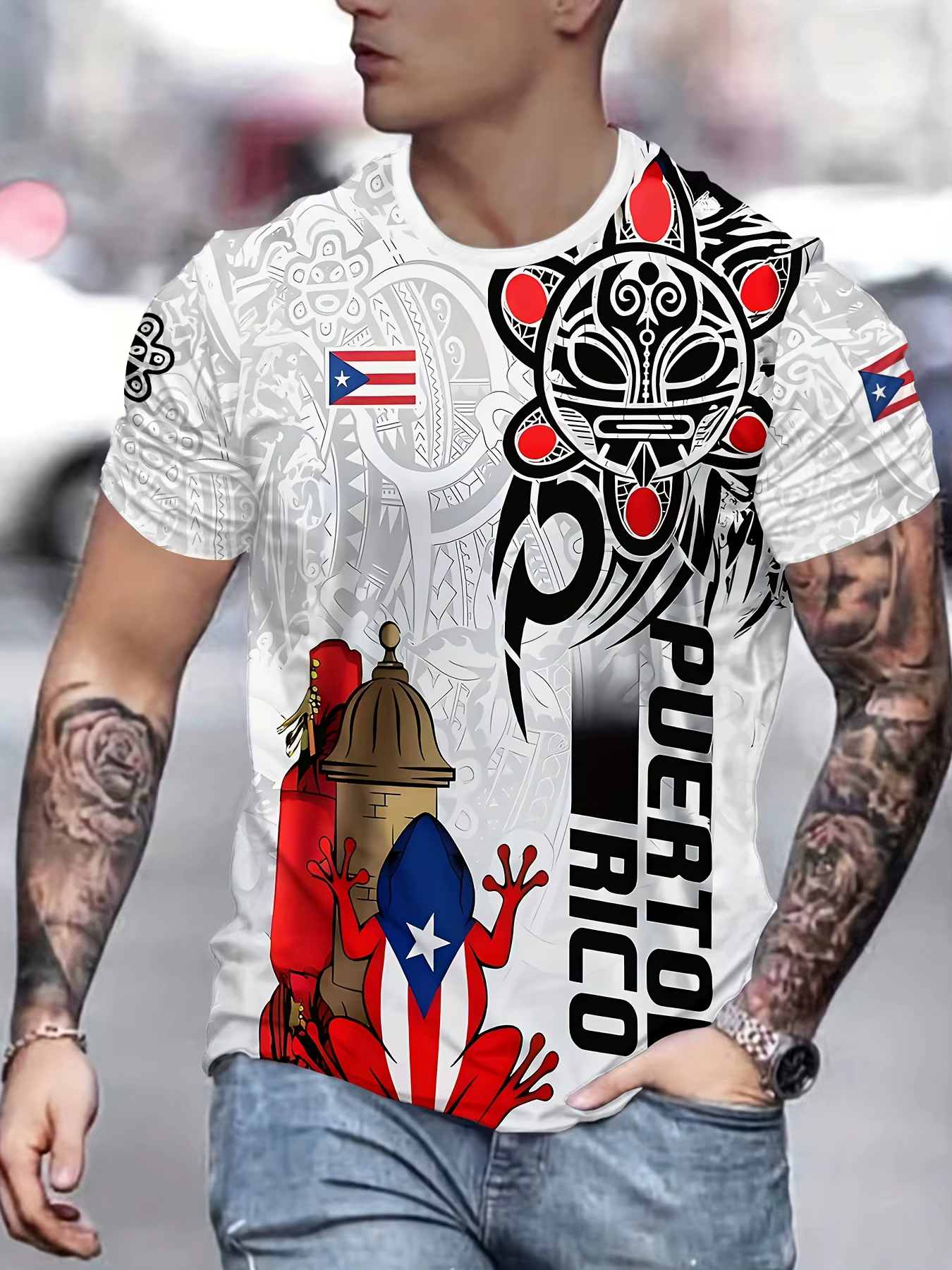 T-shirt décontracté à col rond et manches courtes pour homme