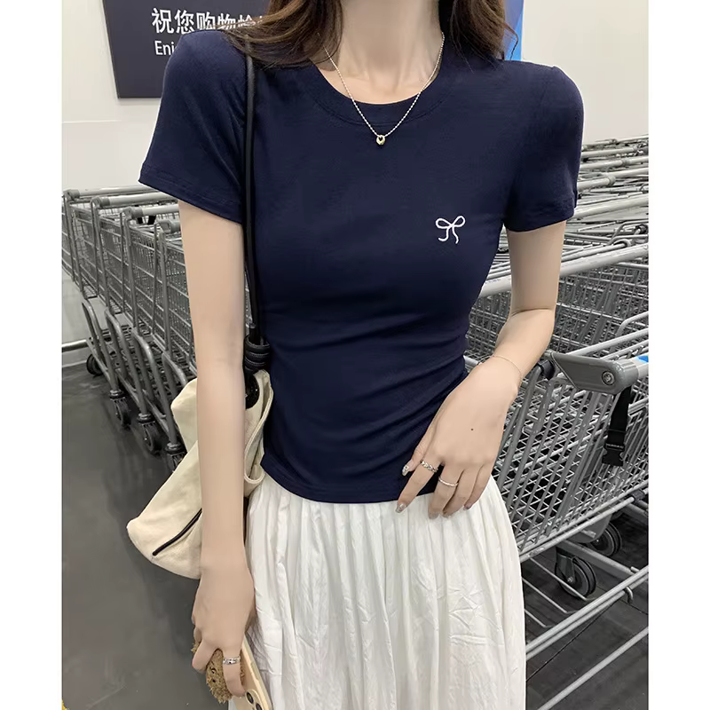 T-shirt Coréen K-Pop Rose Mignon Kawaii pour Femme – Style Vintage Y2K Crop Top – Vêtements d'Été Pas Chers