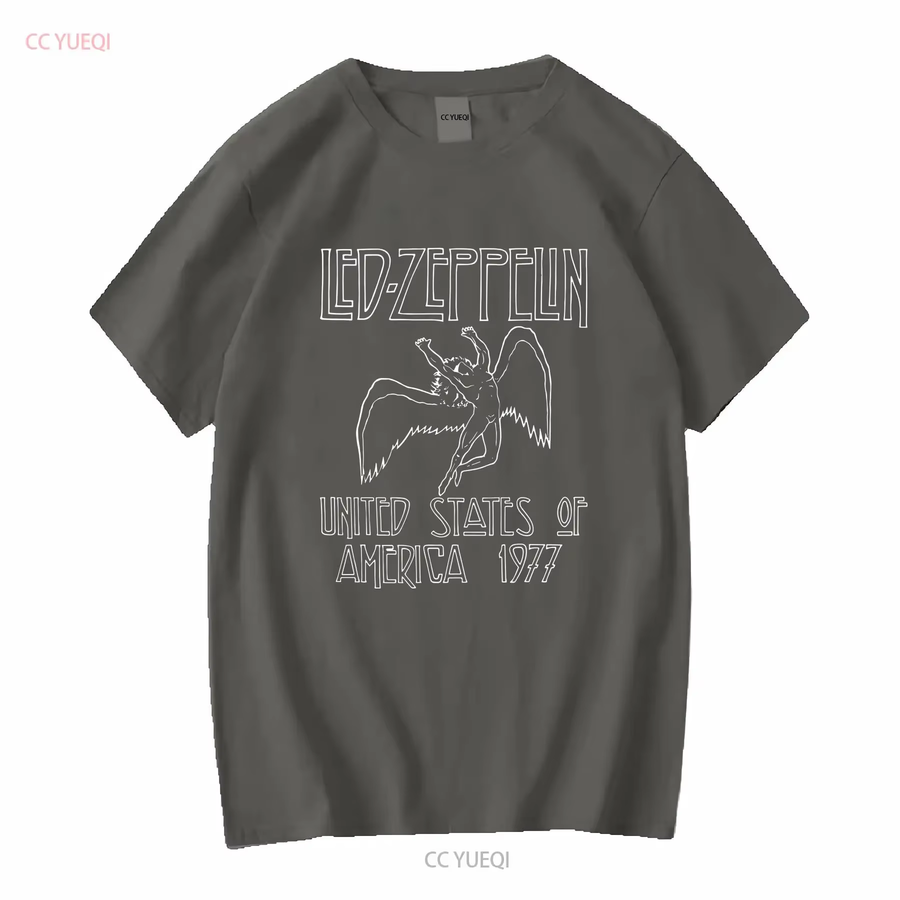 Led_Zep pelin 1977 US TOUR t-shirt Vintage pour drôle noir manches longues ou courtes