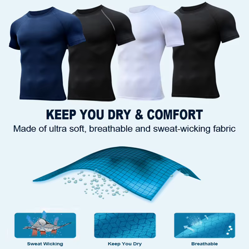 Chemises de compression graphique pour hommes