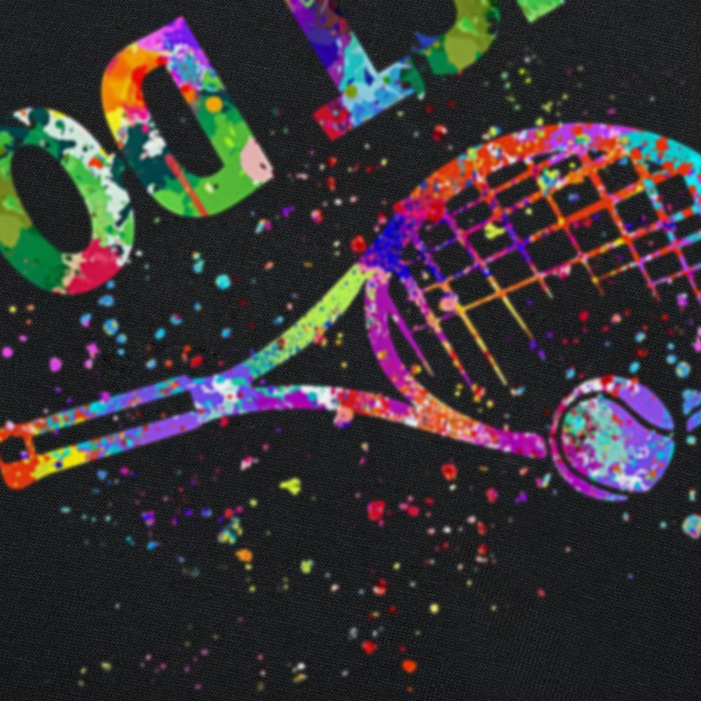 Joueur de Tennis drôle aquarelle graphique T-shirts hommes femmes mode t-shirt style décontracté 100% coton ample