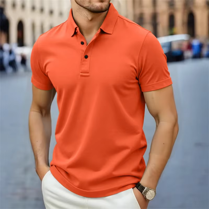 Nouveau Polo Homme 2026 Décontracté et Tendance à Col Simple Manches Courtes – Haut d'Été Confortable