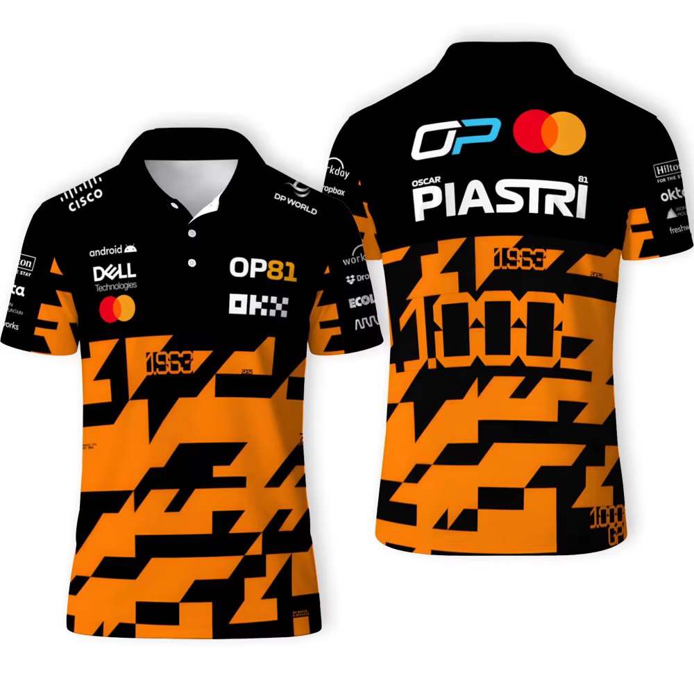 Polo d'été pour hommes Oscar Piastri 81 Driver Fans 2026 Nouveaux Polos de sport pour femmes T-shirts à manches courtes Vêtements pour hommes