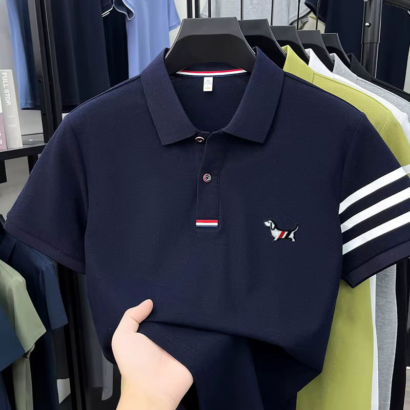 Polo de luxe pour homme à manches courtes de haute qualité