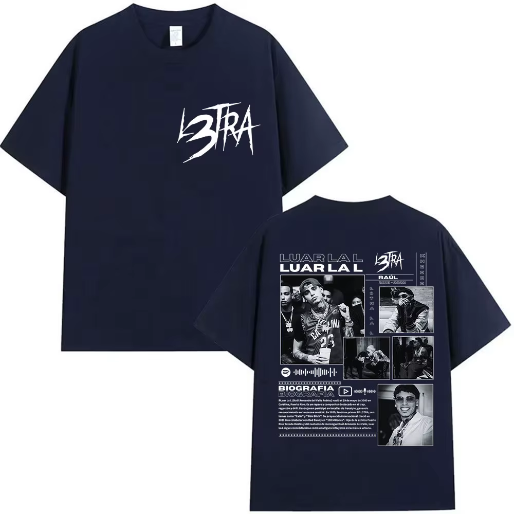 Rappeur Lune La L L3tra Album 2025 T-shirt graphique homme Hip Hop gothique manches courtes coton