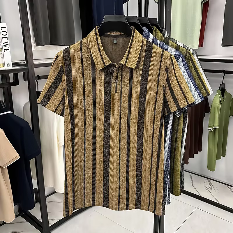 Polo à rayures pour homme