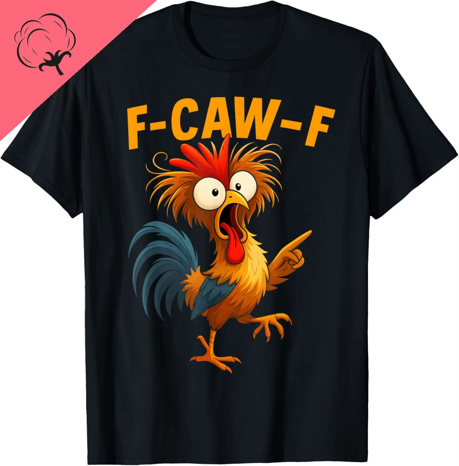 T-shirt F Caw F Rooster Funny Bird Fcawf Chicken Whisperer Fawk Off pour homme, vêtements en coton imprimés à la demande, style vintage, tailles S-5XL