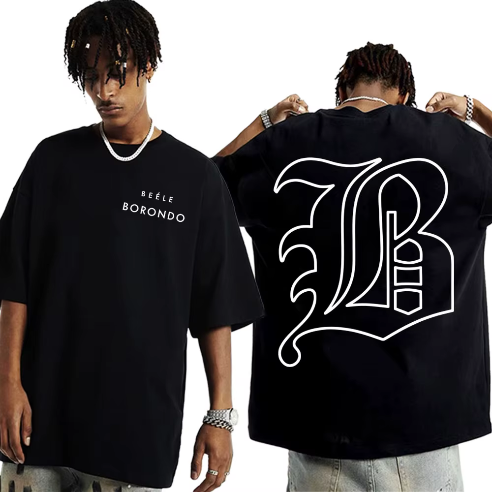 Rappeur BEELE Borondo Logo 2025 impression T-shirts hommes femmes mode haute qualité col rond t-shirt été hauts confort