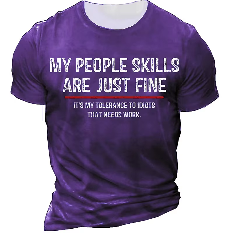 T-shirt graphique de lettre drôle pour hommes