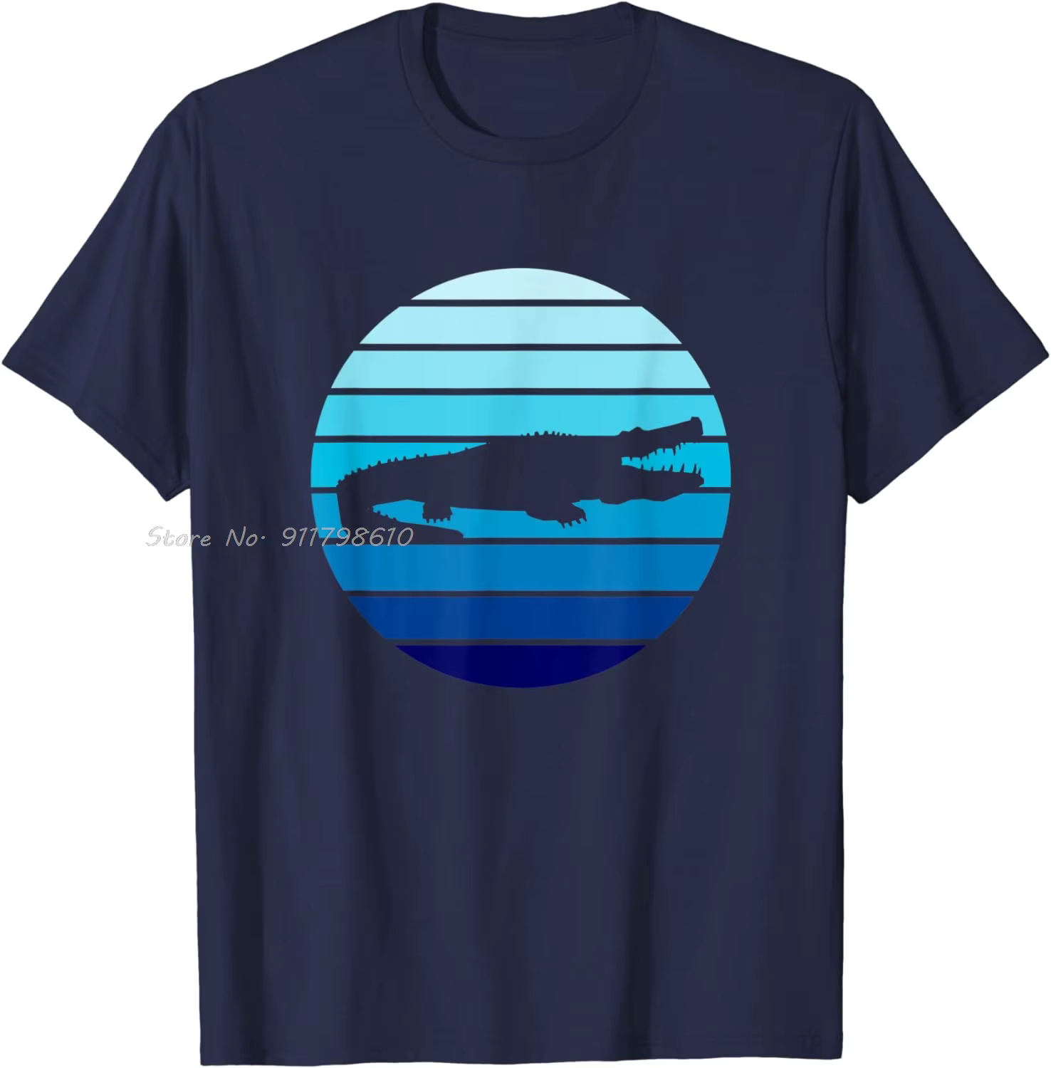 Nouveau T-shirt surdimensionné été Crocodile rétro décontracté coton