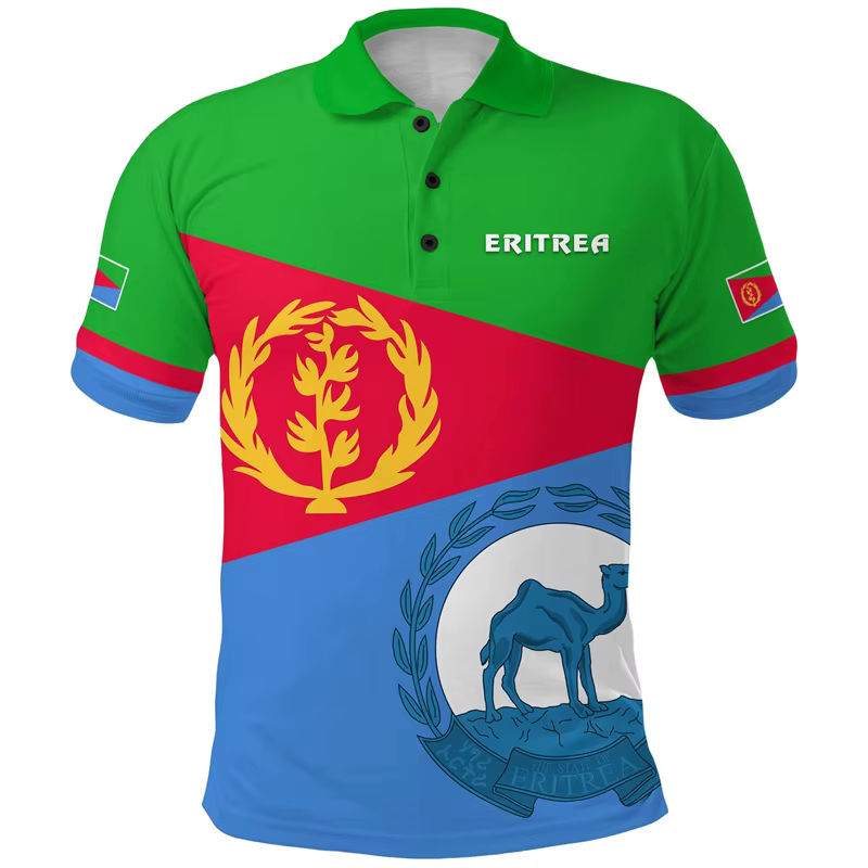 Polo imprimé 3D The Feel of Eritrea pour hommes